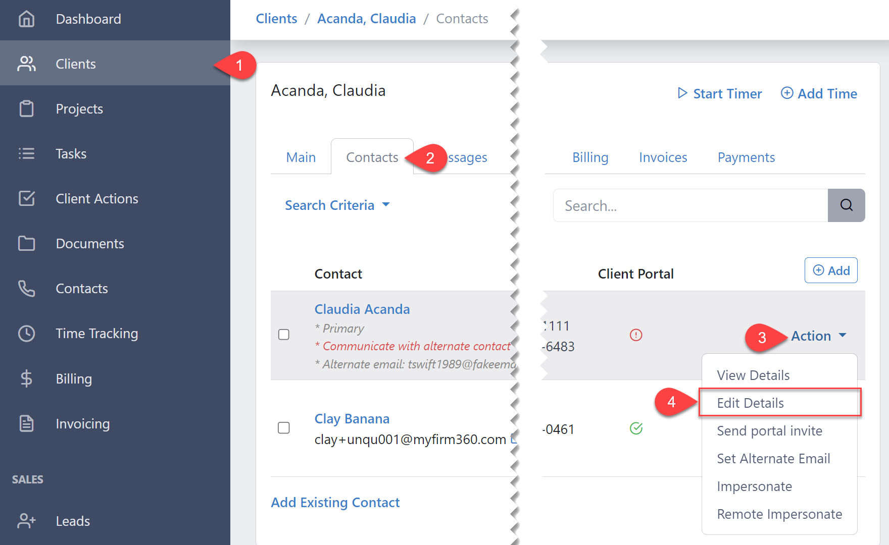 Client Nickname as Client Name – Firm360
