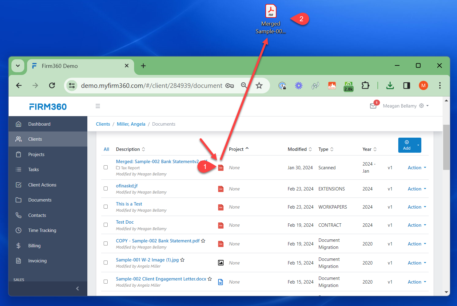 Document Drag and Drop Feature – Firm360